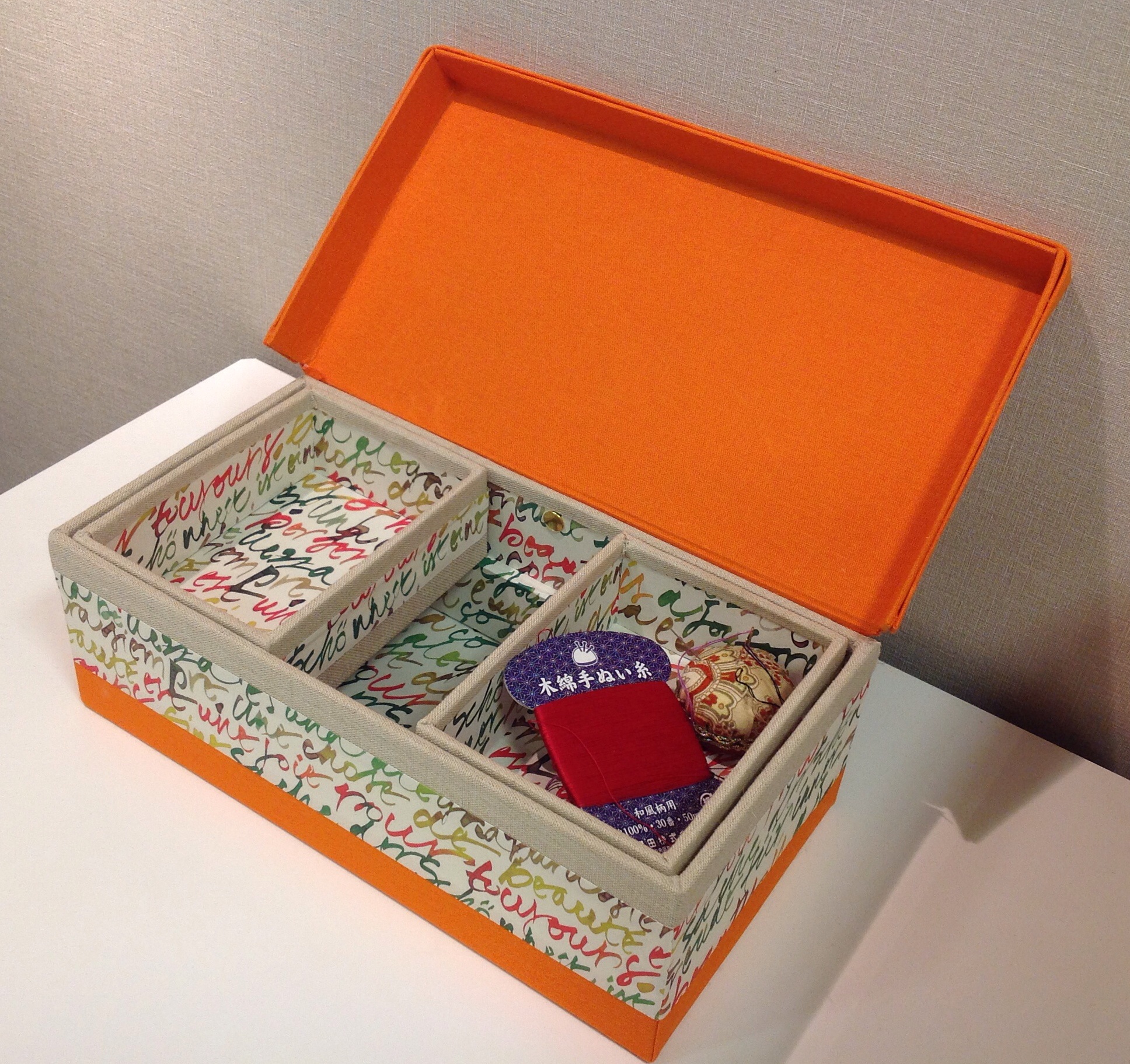 sewing box inside